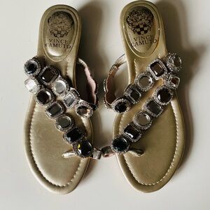 Vince Camuto Metallic Embellished Sandals